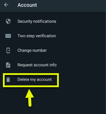 deactivate whatsapp account